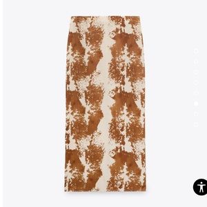 Zara PRINTED SATIN SKIRT
BEIGE-BROWN